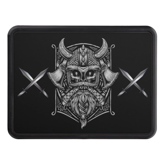 Viking Skull Hitch Cover Dragkroksskydd (Framsidan)