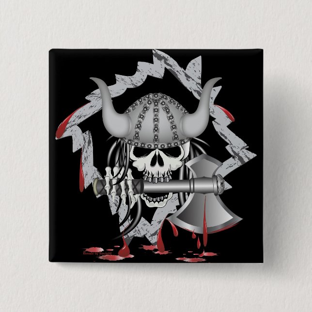Viking Skull Knapp (Framsida)