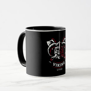 "Viking Skull-Logotyp med axlar" Mugg