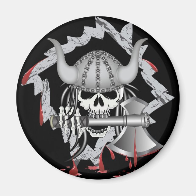 Viking Skull Magnet (Framsidan)