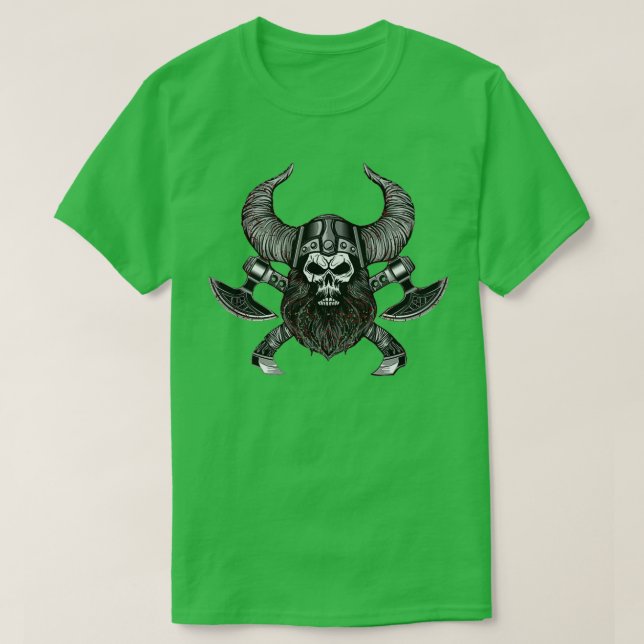 Viking Skull Warrior Sea Ragnar Vikings Clas T Shirt (Design framsida)