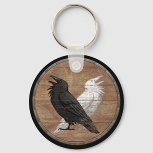 Viking skyddar Keychain - Odins Ravens Nyckelring