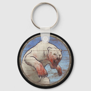 Viking skyddar Keychain - polar björn Nyckelring