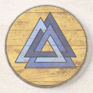 Viking skyddar kustfartyget - Valknut Underlägg Sandsten