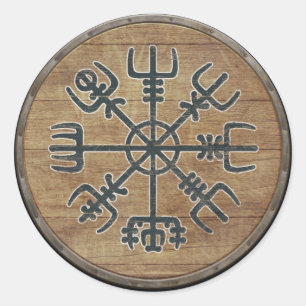 Viking skyddar - Vegvísir Runt Klistermärke