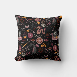 Viking: Sömlös, grafisk design. Kudde