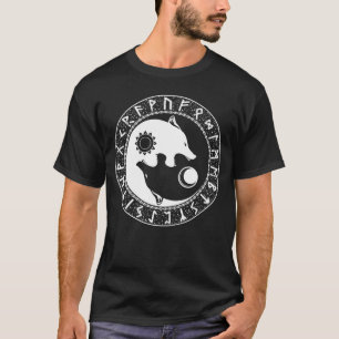 Viking Sons of Fenrir Yin Yang Varg T Shirt