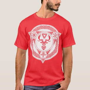 Viking Stag Vegvisir Helm of Awe Valknut Norse hel T Shirt