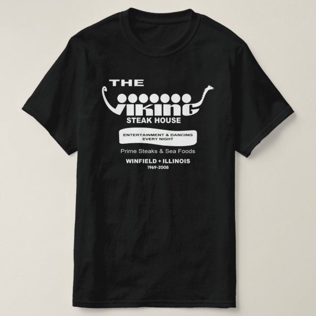 Viking Steak House, Winfield, Illinois T-shirt (Design framsida)