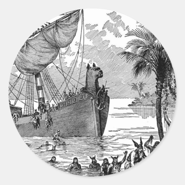 Viking Sticker Runt Klistermärke (Framsida)