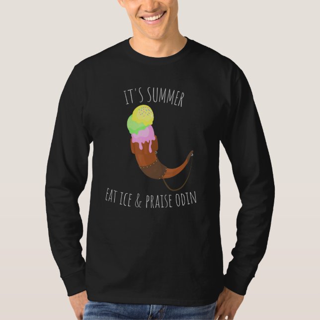Viking Summer Ice Viking Mythology Coola Nordic Sp T Shirt (Framsida)