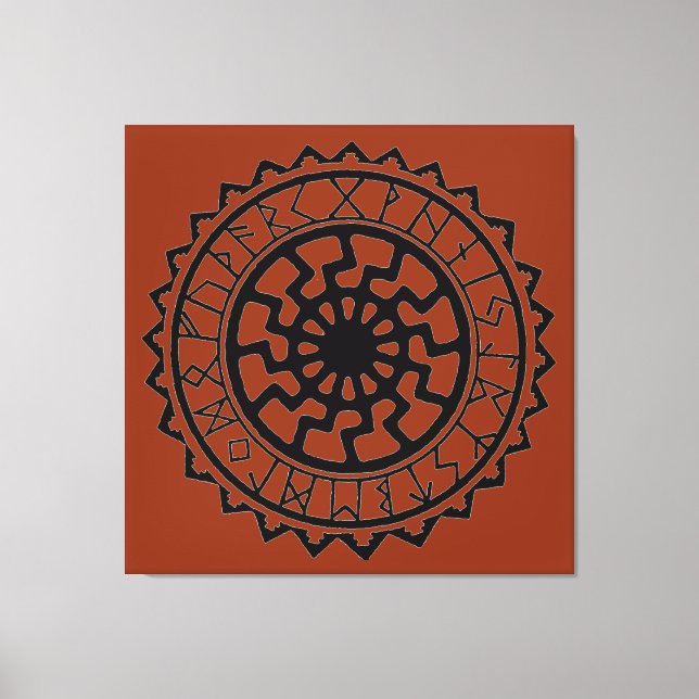 Viking Sun Celtic Rune Kalender Canvas (Framsida)