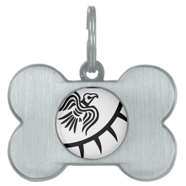 Viking svart korpsvart baner ID-bricka husdjur (Framsidan)