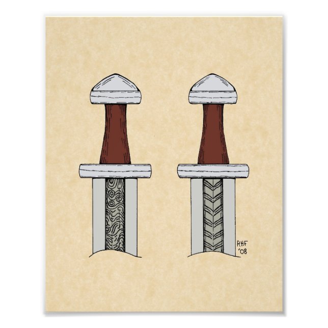 Viking Sword Mönster Welding Fototryck (Framsidan)