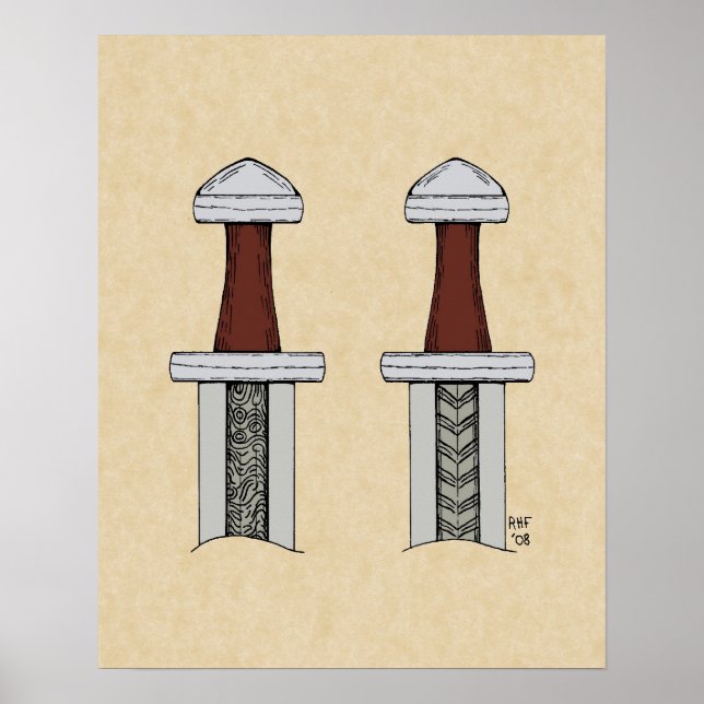 Viking Sword Mönster Welding Poster (Framsidan)