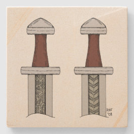 Viking Sword Mönster Welding Stenunderlägg