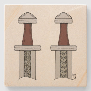 Viking Sword Mönster Welsing Stenunderlägg
