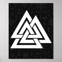 Viking Symbol Valknut med Celtic Runut - Valknut
