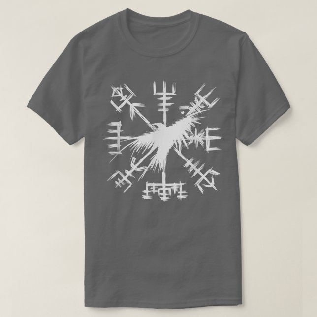 Viking SymbolVEGVISIR with RavenViking Compass T Shirt (Design framsida)