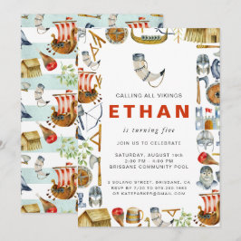 Viking ThBäste Födelsedagsfest inbjudan