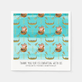 Viking Thned Födelsedagsfest Napkins Pappersservett