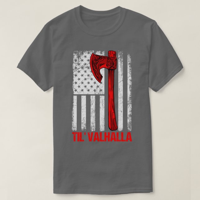 Viking US Flagga T Shirt (Design framsida)