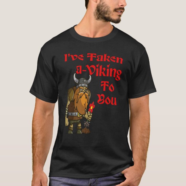 Viking Valentine for Norse Valkyrie Shieldmaiden H T Shirt (Framsida)