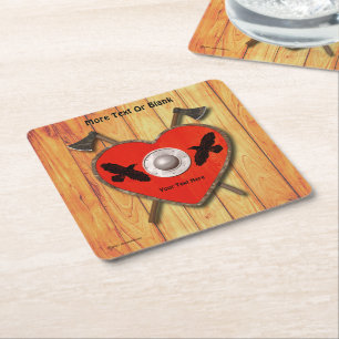 Viking Valentine - Raven Underlägg Papper Kvadrat