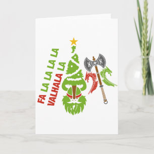 Viking Valhalla jul Helgdag Helgkort
