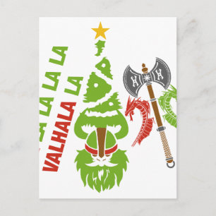 Viking Valhalla julhelgdag Helg Vykort