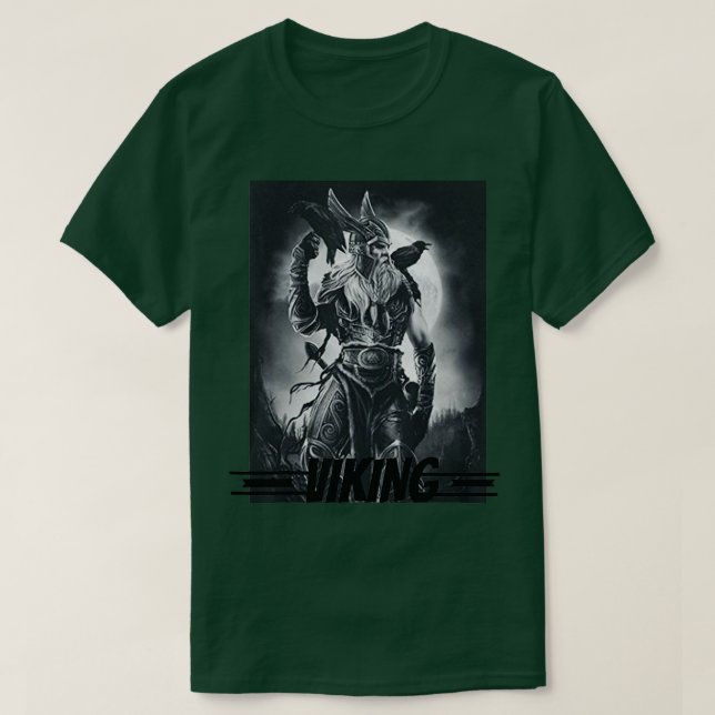Viking Valhalla Odin hor Ragnar 3 färg T Shirt (Design framsida)
