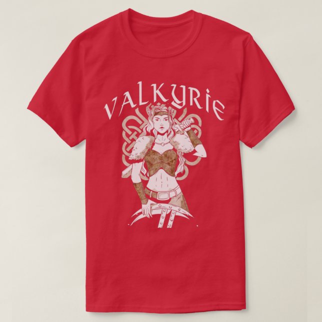 Viking Valkyrie Nordic Mythology Warrior T Shirt (Design framsida)