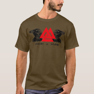 Viking Vanheimr Hugin amp Munin Ravens Odinx27s T Shirt