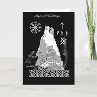 Viking Varg Blessing Card Kort