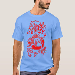 Viking Varg Fenrir Red T Shirt