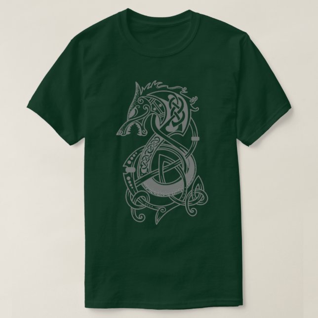Viking Varg Fenrir Silver T Shirt (Design framsida)