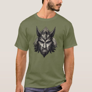 Viking Varg Krigare – Lyxig Nordisk Maskdesign T- T Shirt