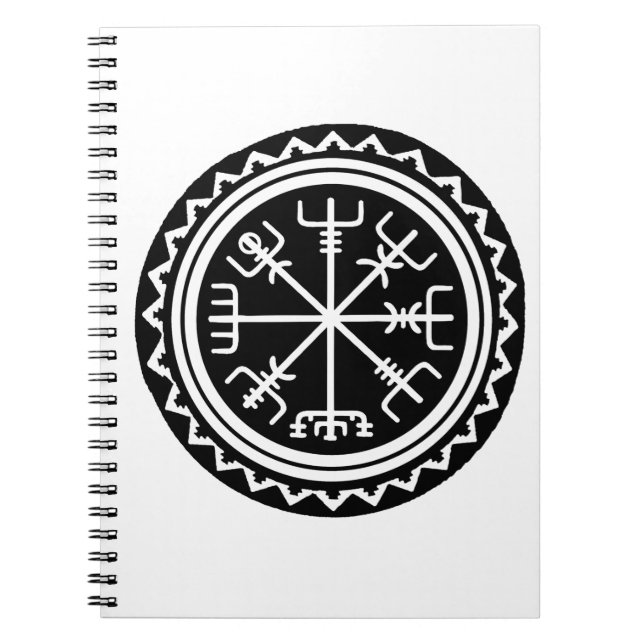Viking Vegvisir Compass Anteckningsbok Med Spiral (Framsidan)