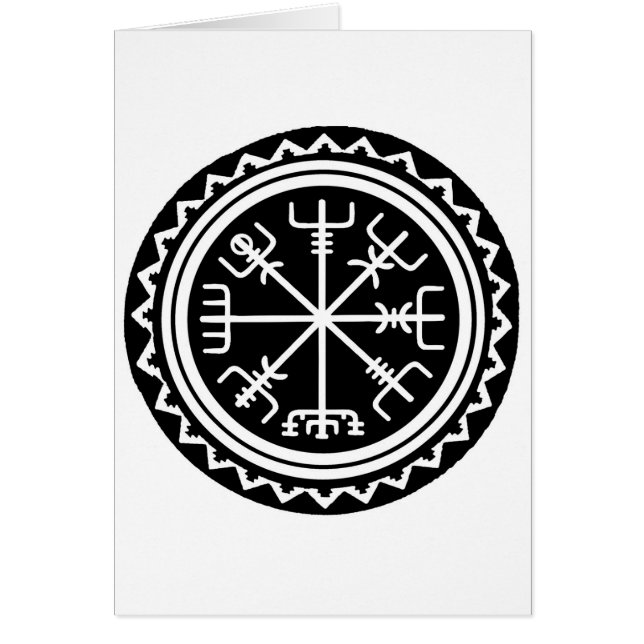 Viking Vegvisir Compass Hälsningskort (Framsidan)