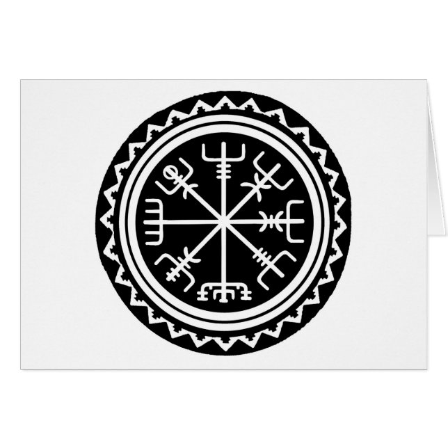 Viking Vegvisir Compass Hälsningskort (Framsidan Horizontal)