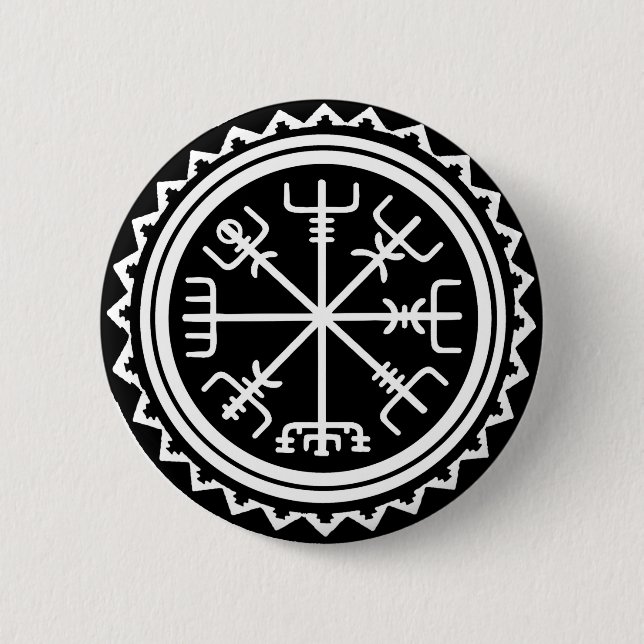 Viking Vegvisir Compass Knapp (Framsida)