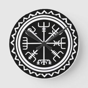Viking Vegvisir Compass Rund Klocka