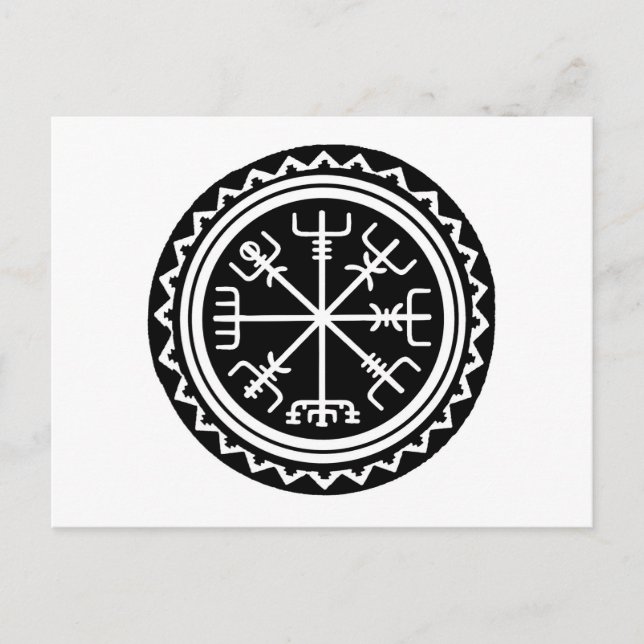 Viking Vegvisir Compass Vykort (Framsida)