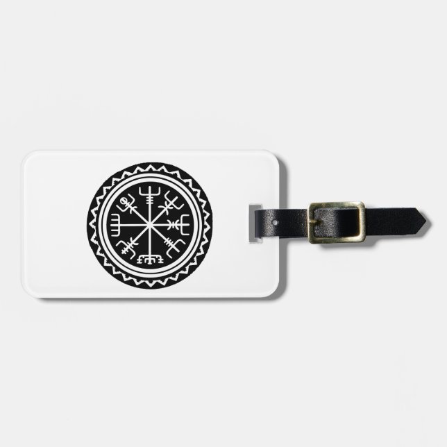 Viking Vegvisir Kompass Bagagebricka (Horisontell Framsida)