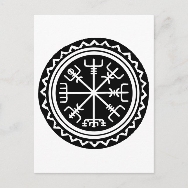 Viking Vegvisir Kompass Vykort (Framsida)