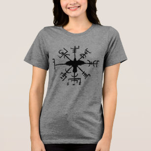 Viking Vegvisir Kråka Sigil Black Raven Rune T Shirt