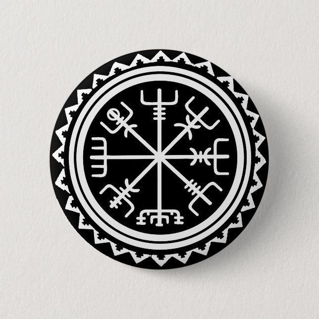 Viking Vegvisir Nautical Compass Knapp (Framsida)