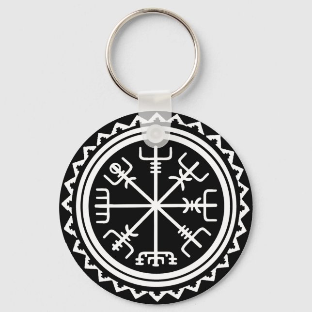 Viking Vegvisir Nautical Compass Nyckelring (Framsida)