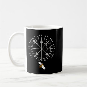 Viking Vegvisir Rune och Raven Kaffemugg