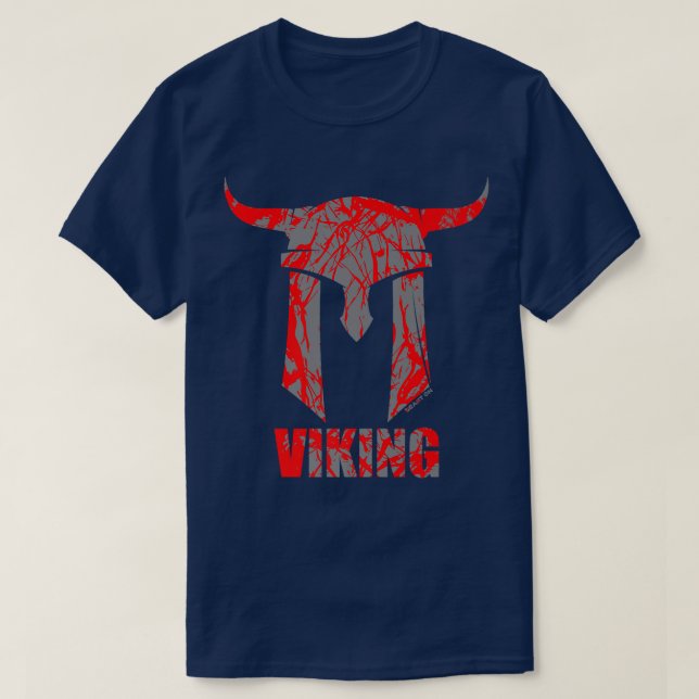VIKING Viking Helmet RedGym Motivation Fitness Säg T Shirt (Design framsida)